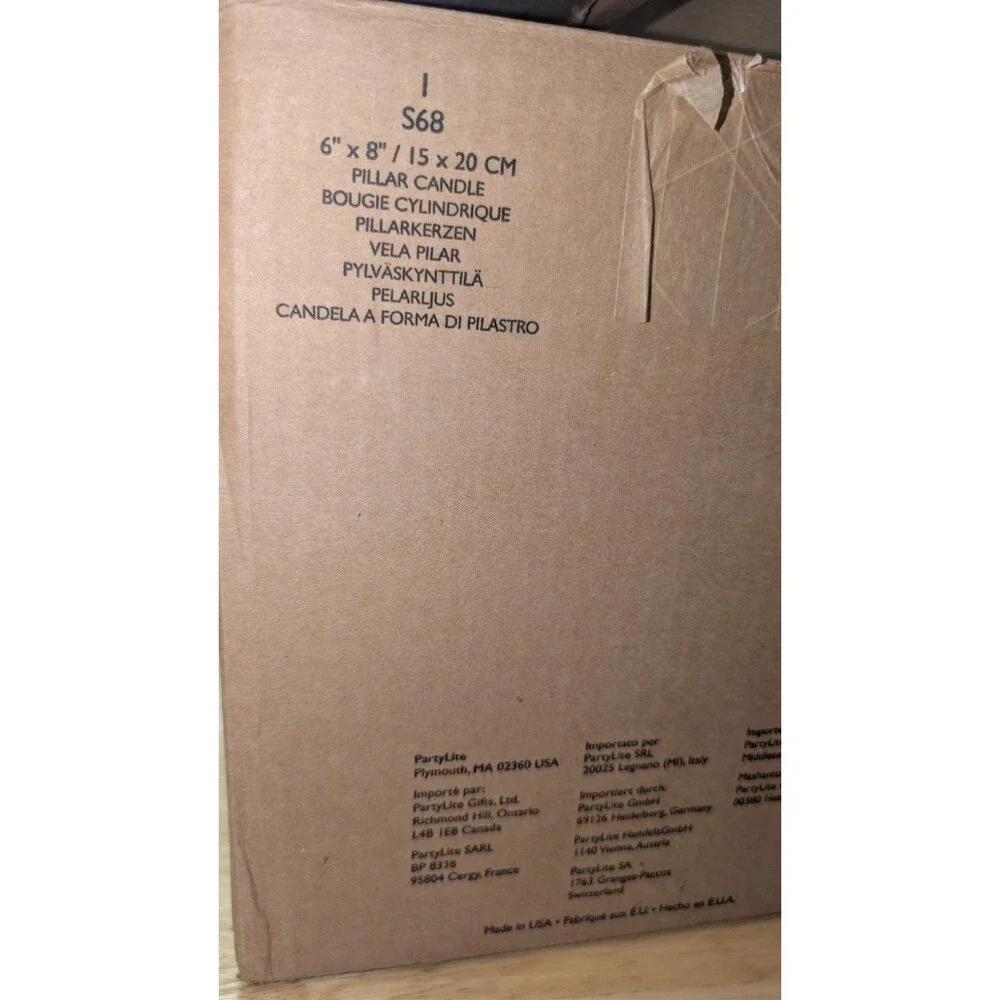 Partylite RASPBERRY &  MULBERRY 3-wick Pillar candle NIB S68  6